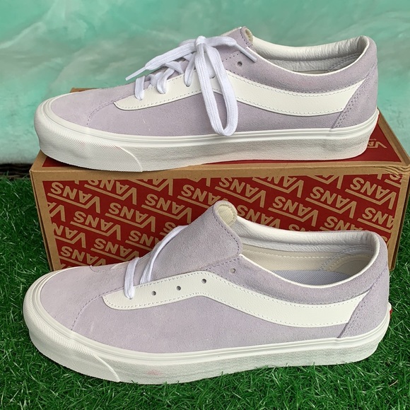 Vans Lavender and White Sneakers. - Picture 2 of 12